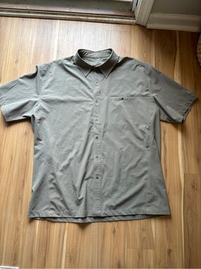 Kuhl Renegade Tufflex Mens Lightweight Short Sleeve Button Down 2XL Tan